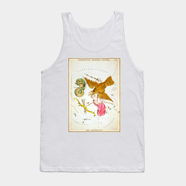 Delphinus, Sagitta, Aquila, Antinous Tank Top by MiRaFoto